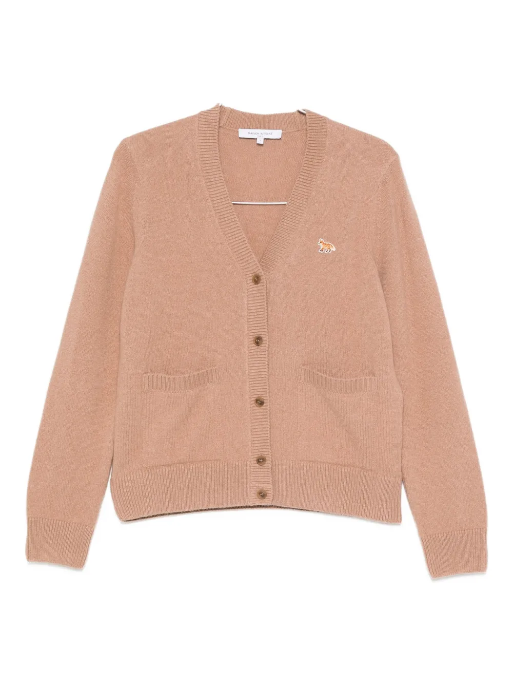 Кардиган с V-образным вырезом Maison Kitsuné, коричневый
Кардиган с V-образным вырезом Maison Kitsuné, коричневый