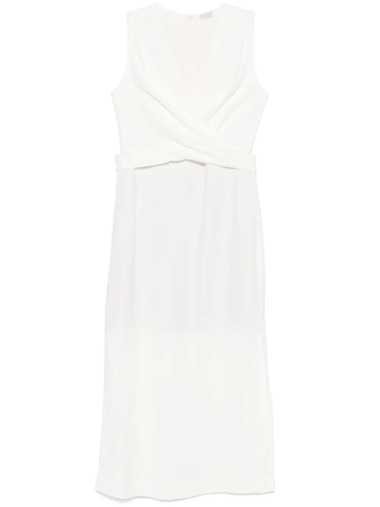Brunello Cucinelli твиловое платье миди с запахом, белый
Brunello Cucinelli твиловое платье миди с запахом, белый