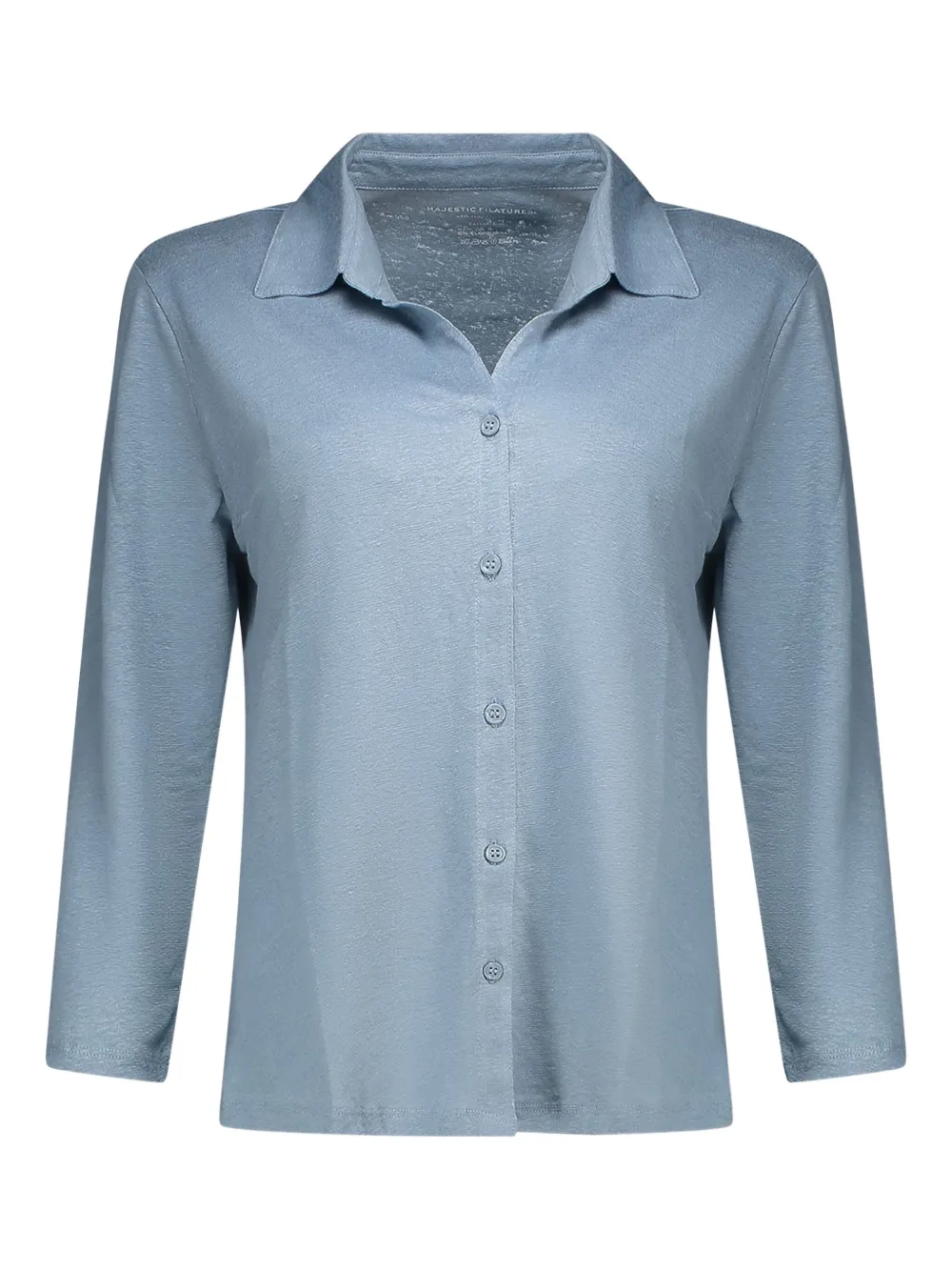 Застёгивающийся топ с воротником Majestic Filatures, синий
Застёгивающийся топ с воротником Majestic Filatures, синий