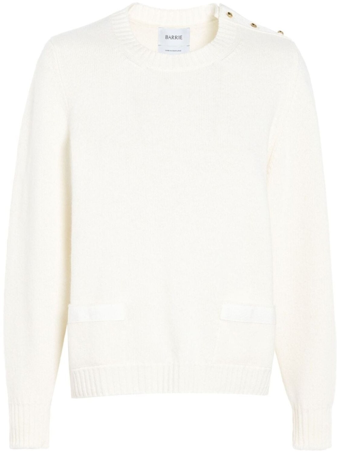 Barrie кашемировый джемпер с лентой, белый
Barrie кашемировый джемпер с лентой, белый
