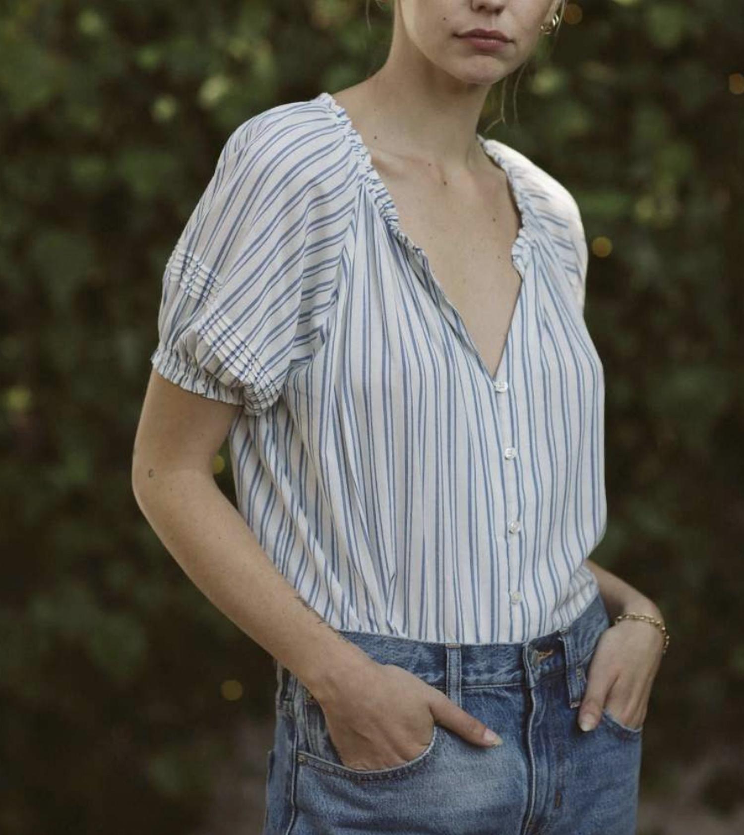 Блузка June в полоску для плавания TROVATA, цвет swim stripe 
Блузка June в полоску для плавания TROVATA, цвет swim stripe