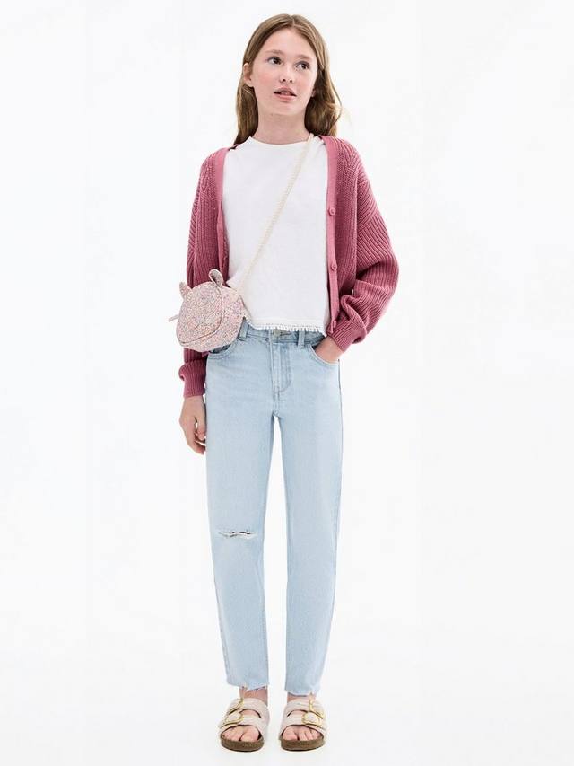 Детские джинсы Mom Fit с декоративной посадкой Mango, Open Blue
Детские джинсы Mom Fit с декоративной посадкой Mango, Open Blue