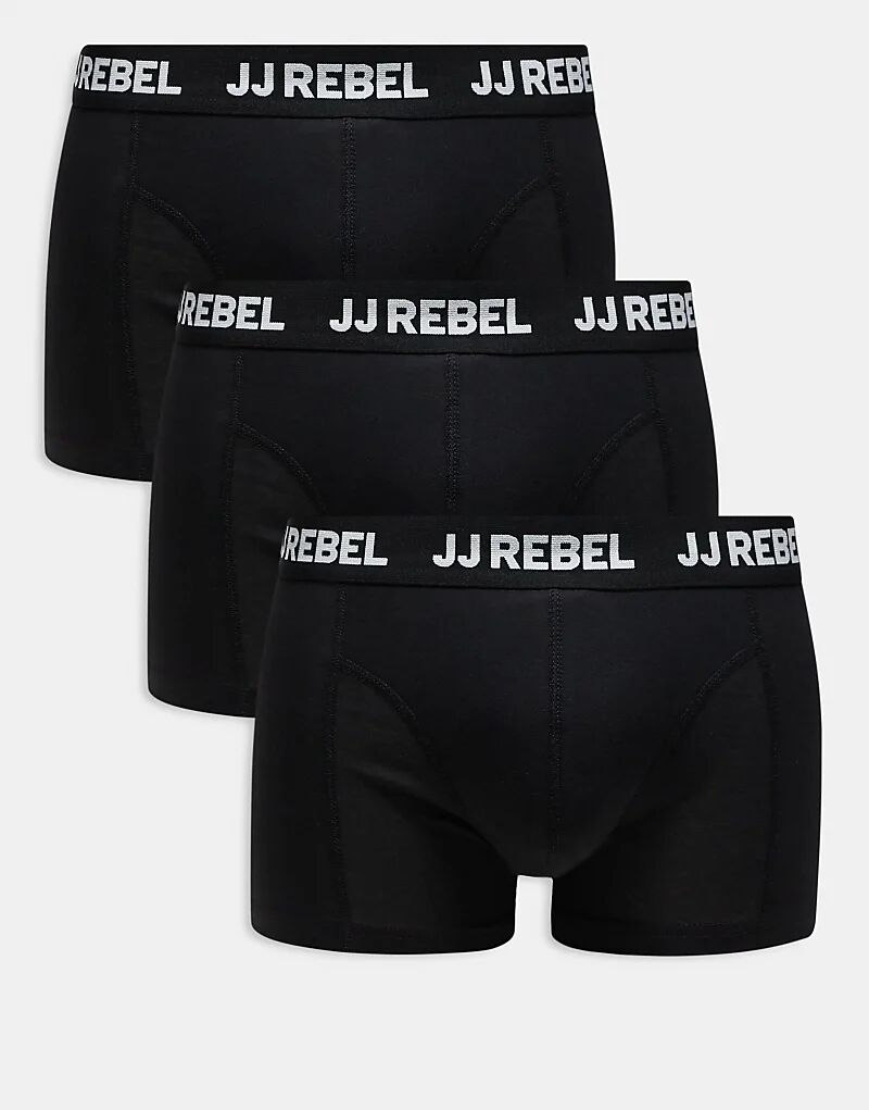 3 упаковки трусов-транков черного цвета JJ Rebel
3 упаковки трусов-транков черного цвета JJ Rebel