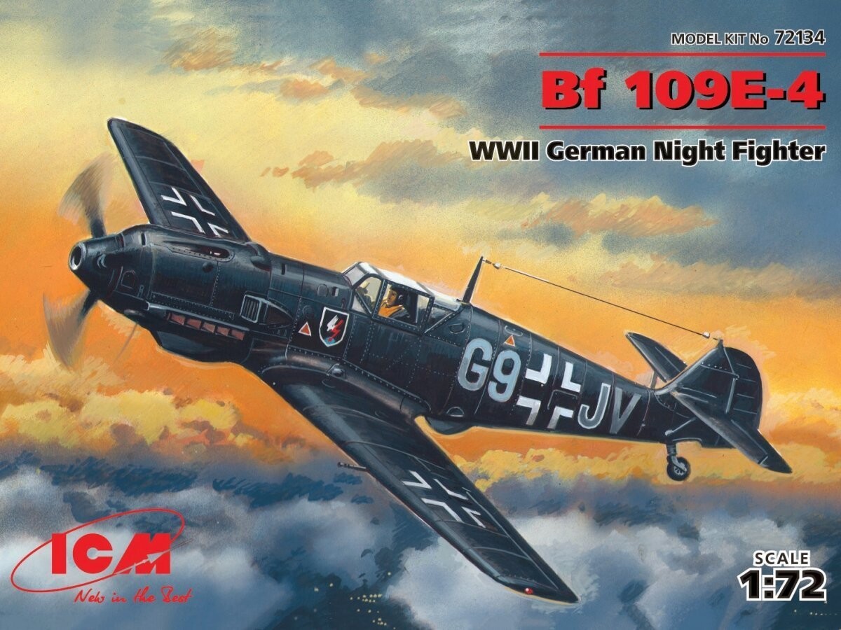 Icm 72134 Bf 109E-4 Немецкий ночной истребитель 1/72
Icm 72134 Bf 109E-4 Немецкий ночной истребитель 1/72