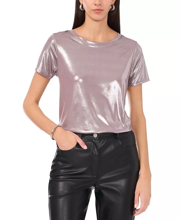 Женский топ с короткими рукавами и круглым вырезом цвета металлик Vince Camuto, коричневый
Женский топ с короткими рукавами и круглым вырезом цвета металлик Vince Camuto, коричневый