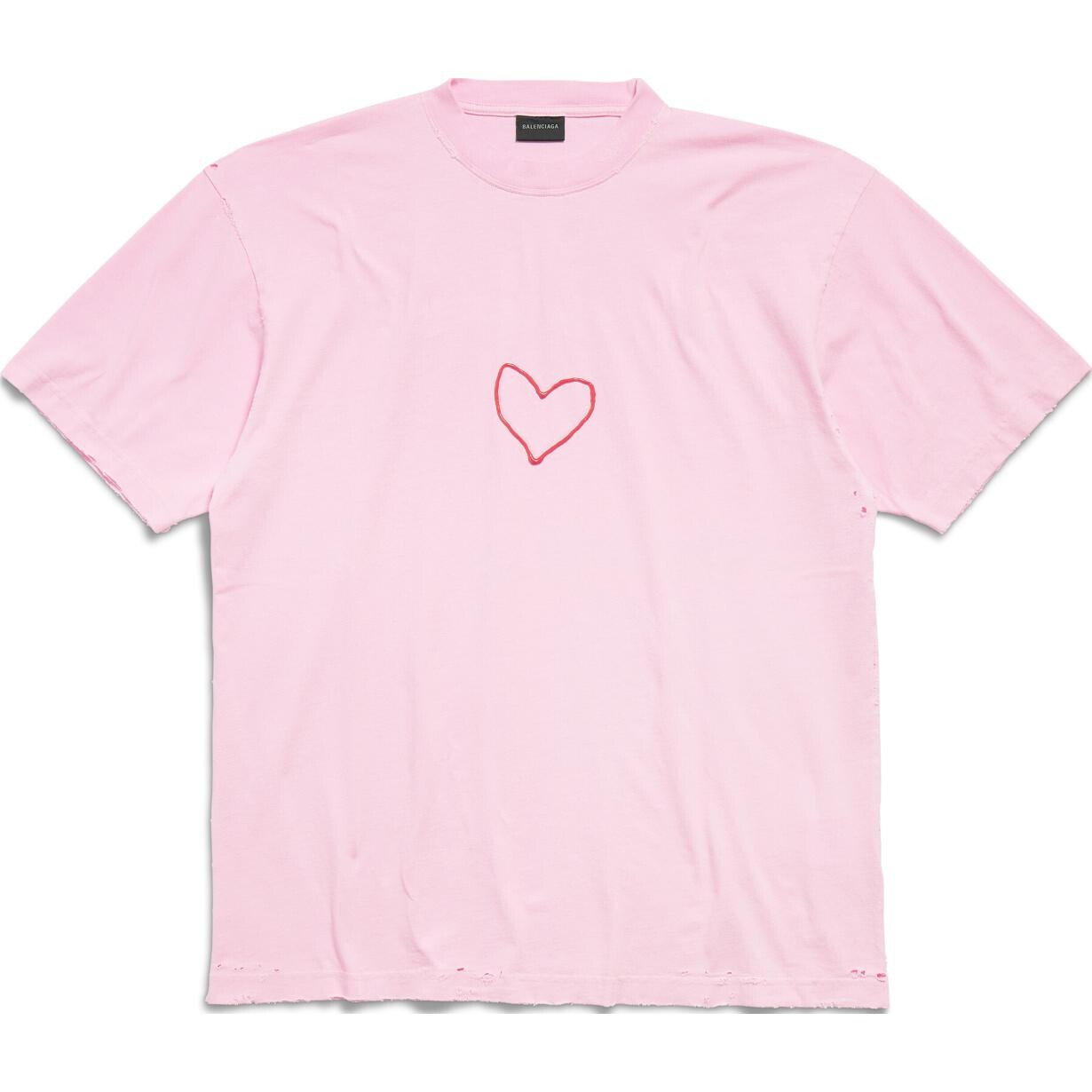 Футболка женская Balenciaga с принтом сердца, розовый
Футболка женская Balenciaga с принтом сердца, розовый