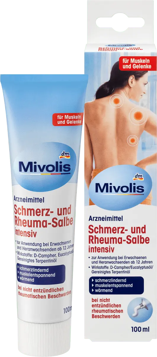 Мазь от боли и ревматизма интенсивная 100мл Mivolis
Мазь от боли и ревматизма интенсивная 100мл Mivolis