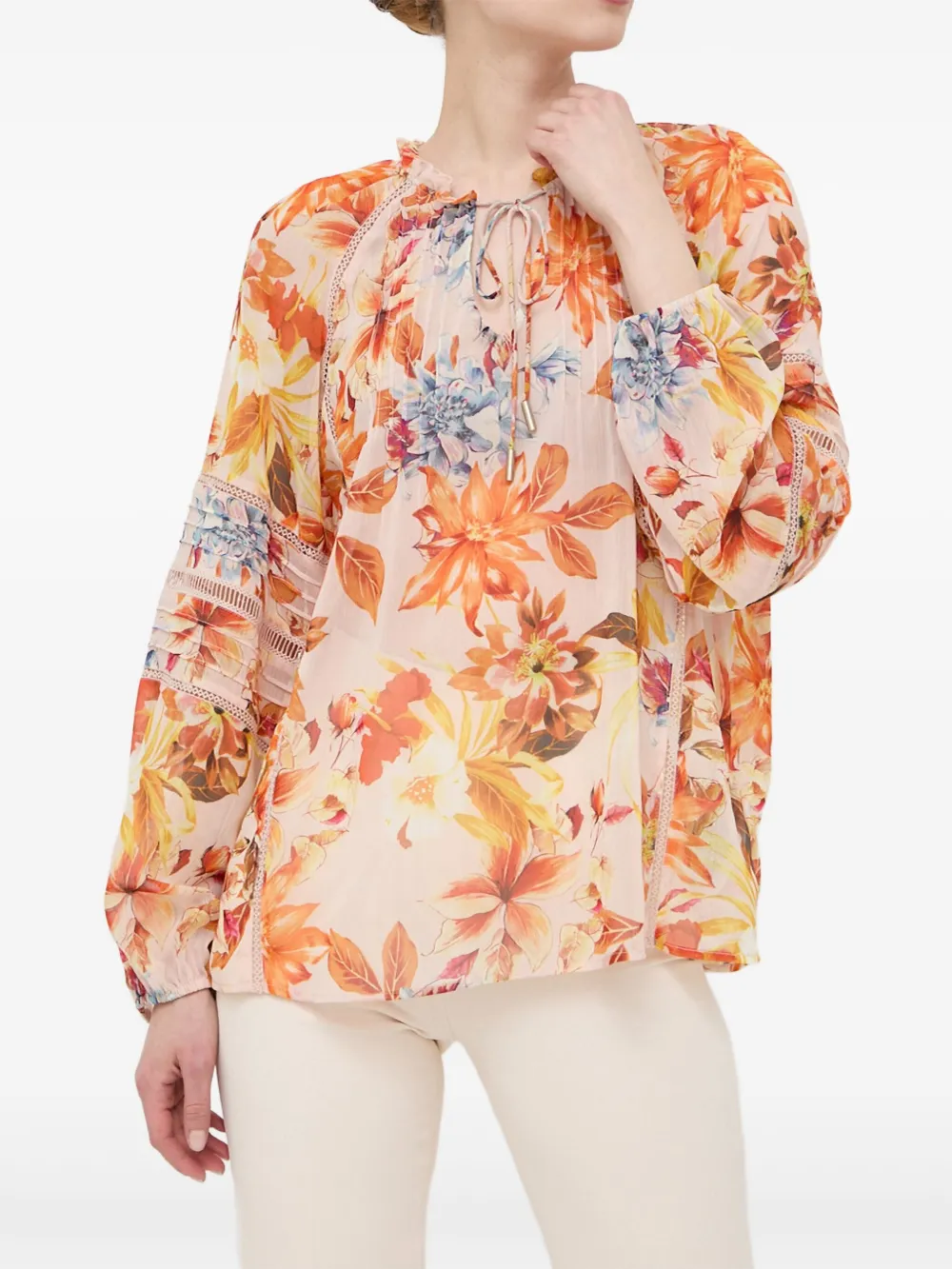 Блузка с цветочным принтом и галстуком Guess Usa, нейтральный
Блузка с цветочным принтом и галстуком Guess Usa, нейтральный