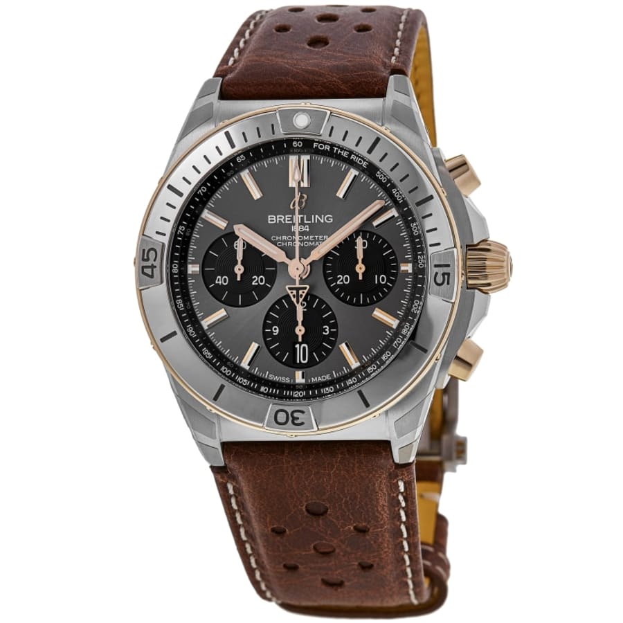 Мужские часы Breitling Chronomat B01 42 Triumph Edition с автоматическим хронографом, безелем из розового золота 18 карат, кожаным ремешком TB0134101M1X1
Мужские часы Breitling Chronomat B01 42 Triumph Edition с автоматическим хронографом, безелем из розового золота 18 карат, кожаным ремешком TB0134101M1X1