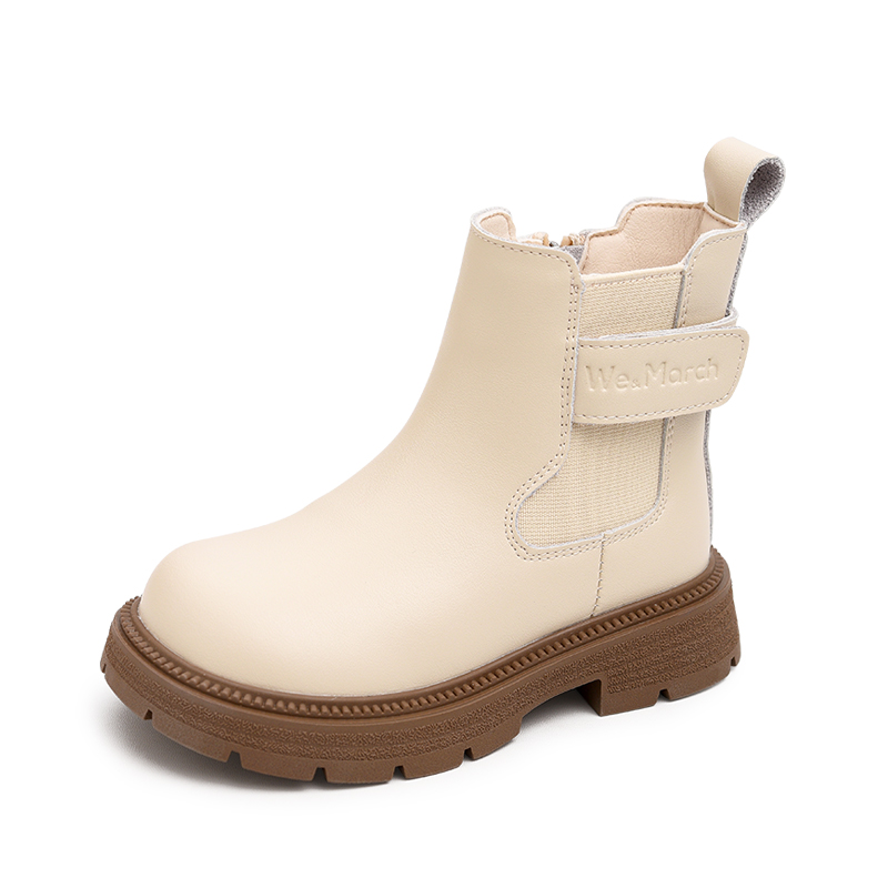 Детские кожаные ботинки для детей Budding, бежевый 
Детские кожаные ботинки для детей Budding, бежевый