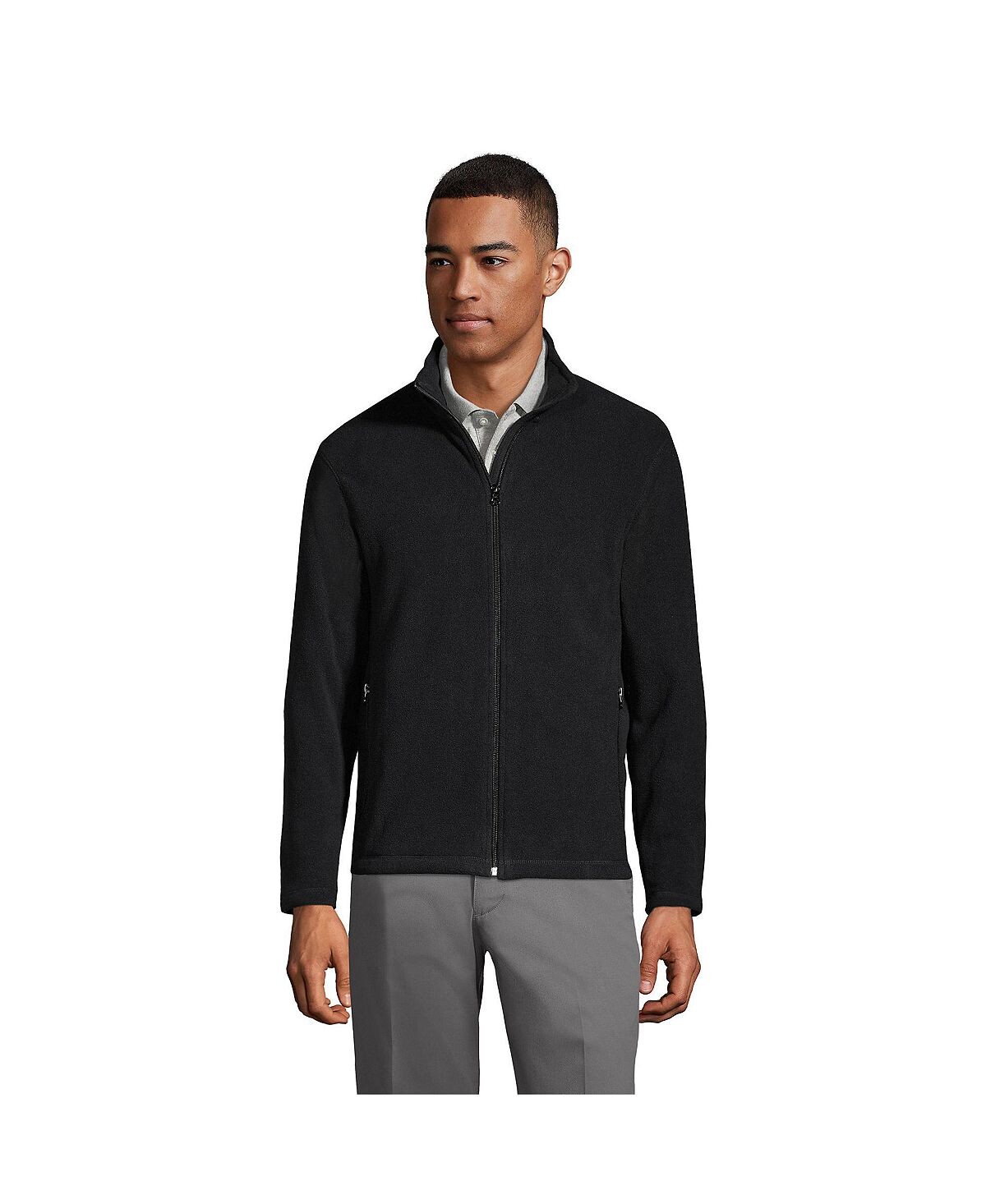 Мужская флисовая куртка средней плотности с молнией во всю длину для школьной формы Lands' End 
Мужская флисовая куртка средней плотности с молнией во всю длину для школьной формы Lands' End