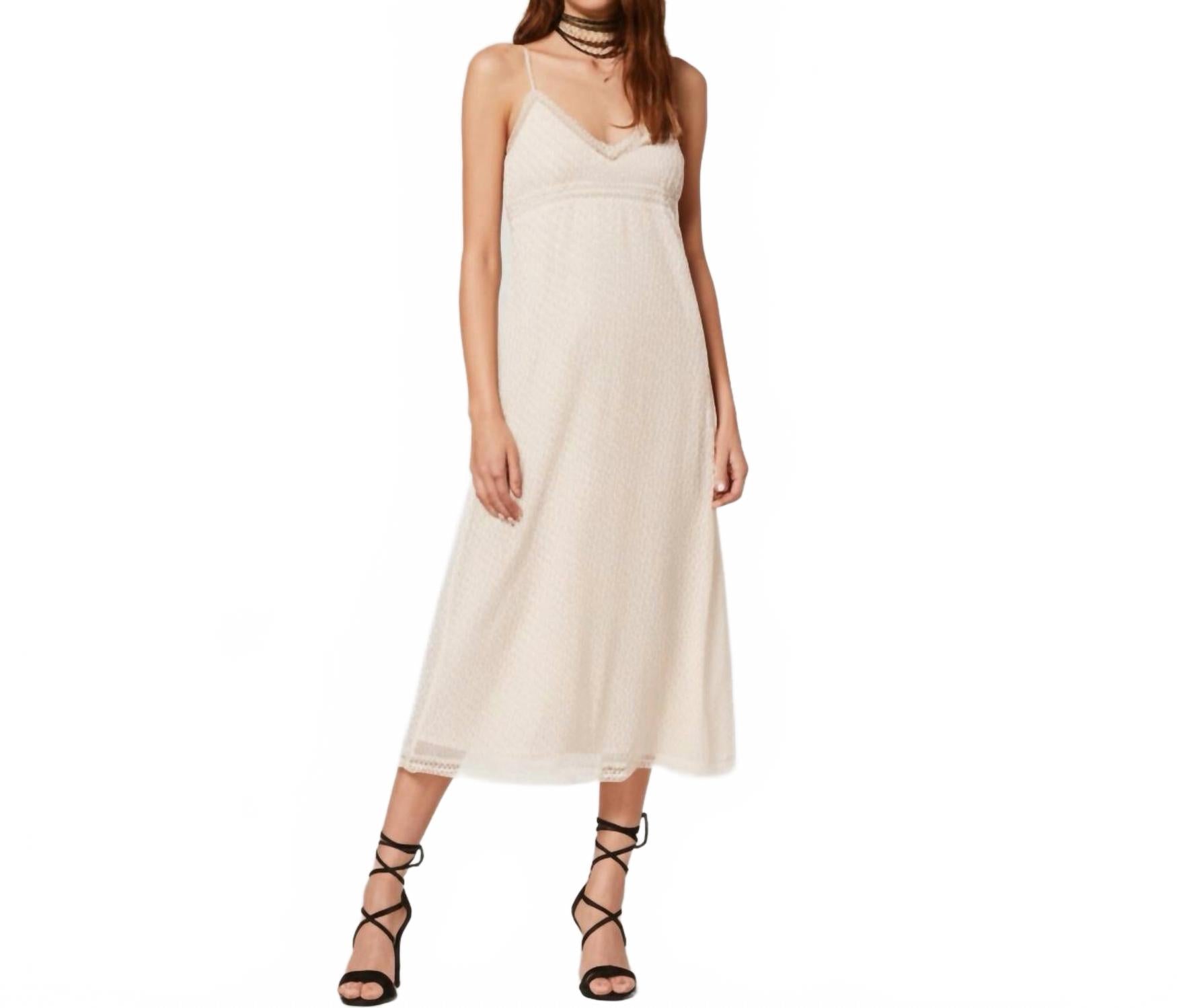 Платье Amalie без рукавов миди цвета слоновой кости Band of the free 
Платье Amalie без рукавов миди цвета слоновой кости Band of the free