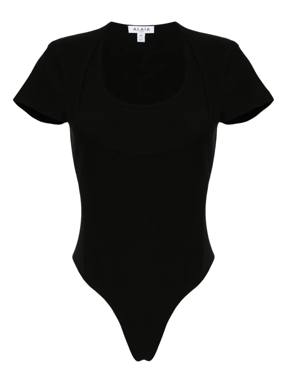 Боди с короткими рукавами Alaïa, черный
Боди с короткими рукавами Alaïa, черный