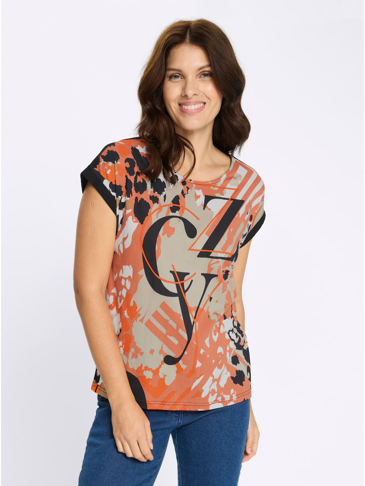 Рубашка с короткими рукавами с оранжево-черным принтом Sieh an!
Рубашка с короткими рукавами с оранжево-черным принтом Sieh an!