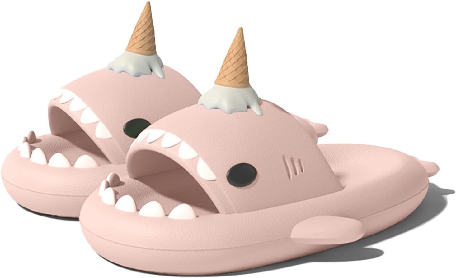 Сандалии Zureto Ice Cream Shark, с 3D-забавными плавниками в виде мороженого, унисекс, облачные сандалии-акулы из ЭВА для пляжа, розовый
Сандалии Zureto Ice Cream Shark, с 3D-забавными плавниками в виде мороженого, унисекс, облачные сандалии-акулы из ЭВА для пляжа, розовый