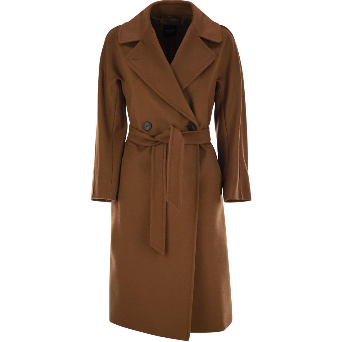 MaxMara Двубортный поясной плащ, Brown
MaxMara Двубортный поясной плащ, Brown
