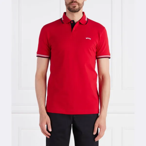 Paul эластичная рубашка-поло с изогнутой формой облегающий крой Boss, красный 
Paul эластичная рубашка-поло с изогнутой формой облегающий крой Boss, красный