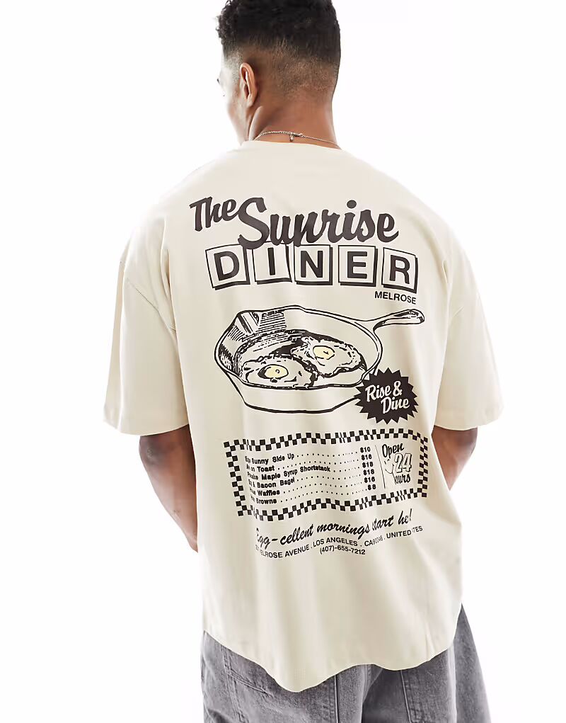 Футболка свободного кроя ASOS DESIGN бежевого цвета с мультяшным принтом
Футболка свободного кроя ASOS DESIGN бежевого цвета с мультяшным принтом