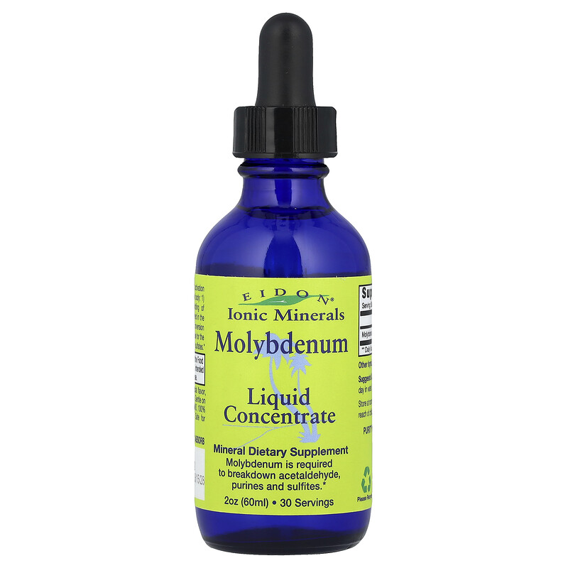 Eidon Ionic Minerals, Молибден, жидкий концентрат, 60 мл (2 унции)
Eidon Ionic Minerals, Молибден, жидкий концентрат, 60 мл (2 унции)
