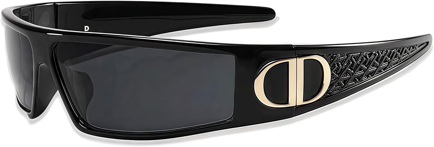 Солнцезащитные очки KUKASEN Y2K для женщин и мужчин, с широким ободком, футуристический козырек с защитой от УФ-излучения UV400, подходят для бега и езды на велосипеде Generic, Black Black
Солнцезащитные очки KUKASEN Y2K для женщин и мужчин, с широким ободком, футуристический козырек с защитой от УФ-излучения UV400, подходят для бега и езды на велосипеде Generic, Black Black