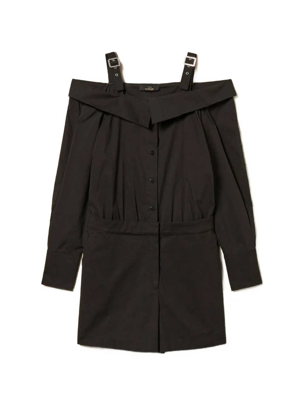 Ромпер с пряжками Twinset, черный
Ромпер с пряжками Twinset, черный