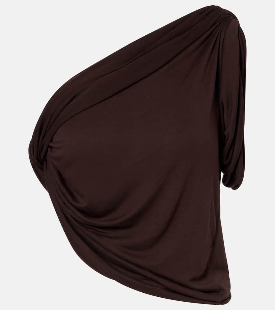 Асимметричный топ с одним плечом из трикотажа Rick Owens, Raisin
Асимметричный топ с одним плечом из трикотажа Rick Owens, Raisin