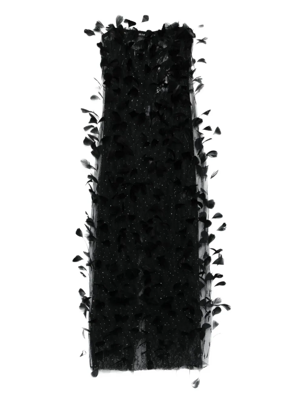 Платье макси из тюля, украшенное перьями NISSA, черный
Платье макси из тюля, украшенное перьями NISSA, черный