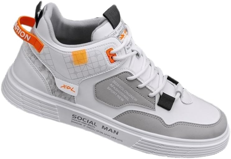 Мужские высокие кеды на шнуровке для скейтборда, модные нескользящие повседневные туфли для всех сезонов, прогулок на улице, путешествий и вечеринок Hoalox, белый
Мужские высокие кеды на шнуровке для скейтборда, модные нескользящие повседневные туфли для всех сезонов, прогулок на улице, путешествий и вечеринок Hoalox, белый