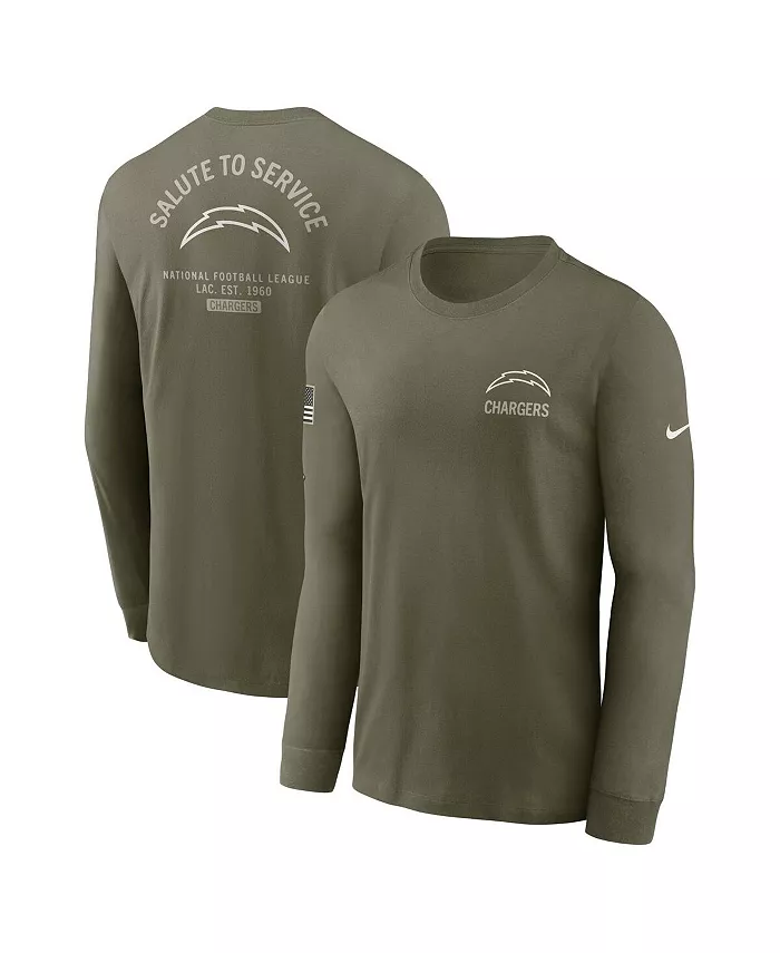 Мужская оливковая футболка Los Angeles Chargers 2025 Salute to Service с длинными рукавами для боковой линии Nike
Мужская оливковая футболка Los Angeles Chargers 2025 Salute to Service с длинными рукавами для боковой линии Nike