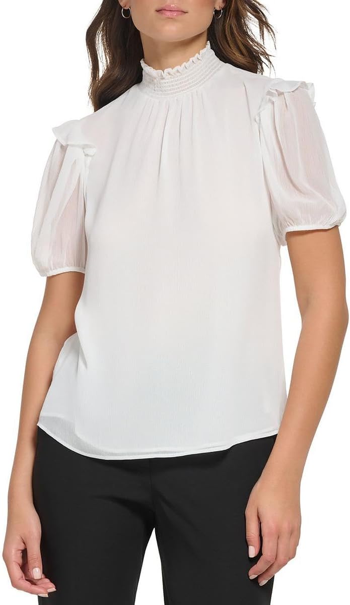 Женский топ с воланами и рукавами-буфами Tommy Hilfiger, Ivory
Женский топ с воланами и рукавами-буфами Tommy Hilfiger, Ivory