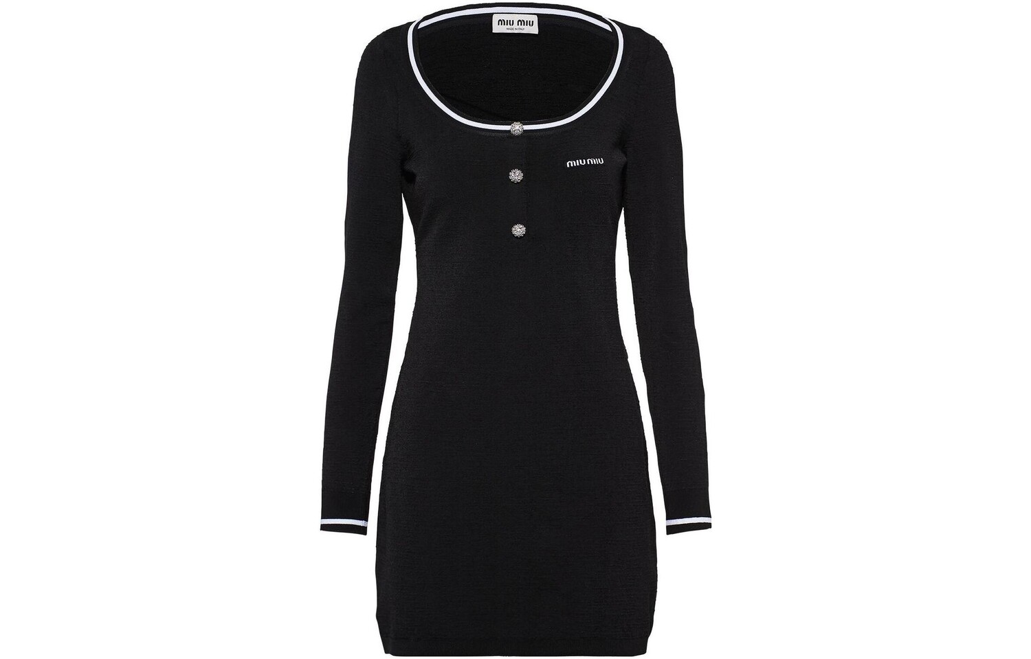 Платье Miu Miu с длинными рукавами, черный
Платье Miu Miu с длинными рукавами, черный
