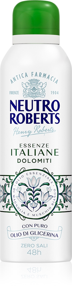 Итальянский дезодорант-спрей «Доломити» 48 часов Neutro Roberts, 200 мл
Итальянский дезодорант-спрей «Доломити» 48 часов Neutro Roberts, 200 мл