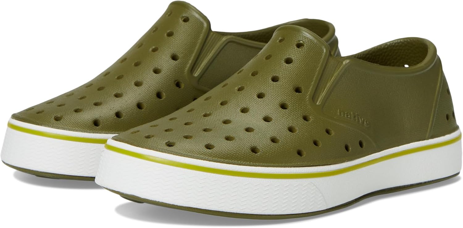 Кроссовки без шнурков Native Shoes Miles для детей, унисекс, Rookie Green/Shell White
Кроссовки без шнурков Native Shoes Miles для детей, унисекс, Rookie Green/Shell White