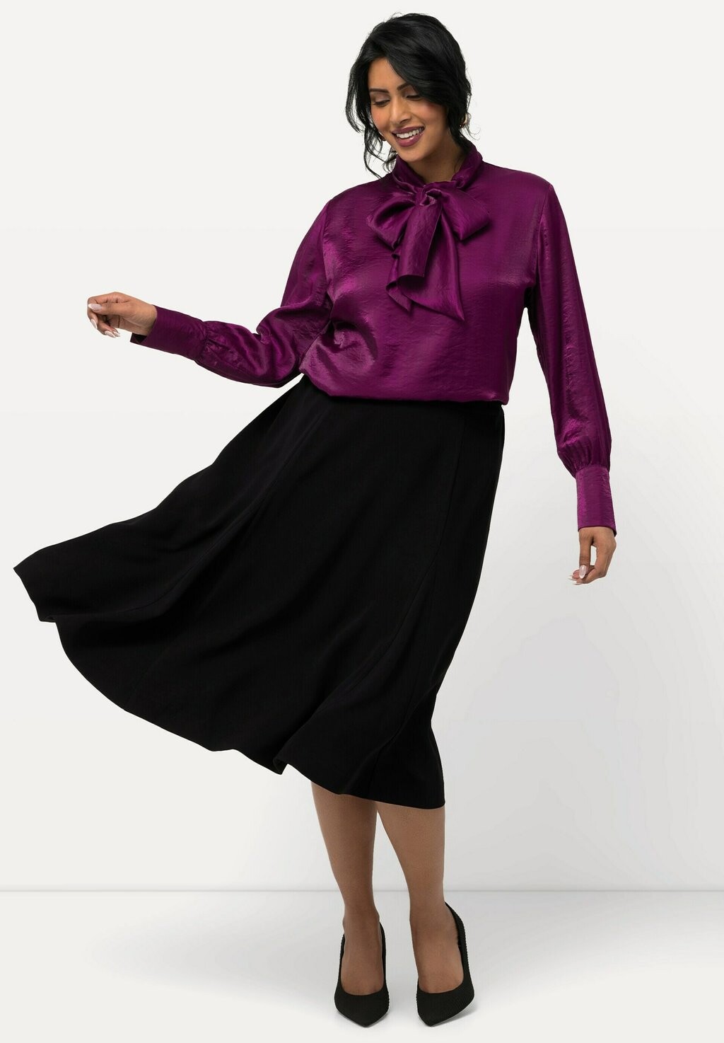 Юбка А-силуэта GODET Ulla Popken, черный
Юбка А-силуэта GODET Ulla Popken, черный