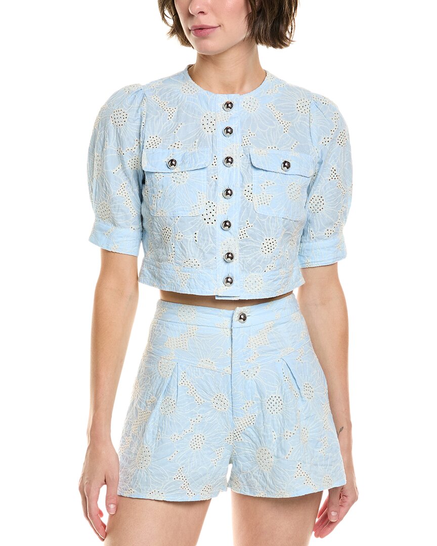 Вышитый топ To My Lovers, синий
Вышитый топ To My Lovers, синий