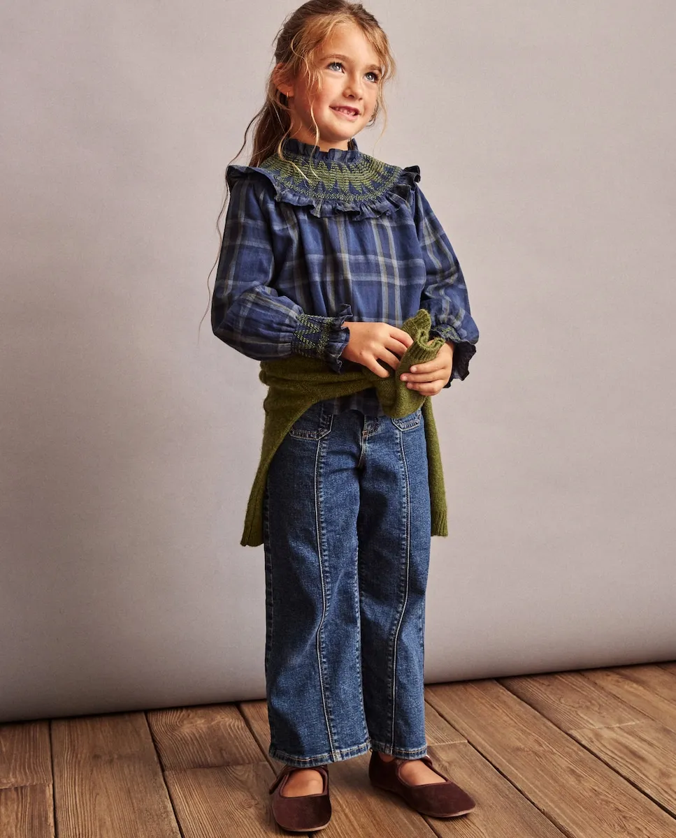 Блузка с длинным рукавом, воротник-смок, крупная клетка, детская, для девочки Coconut El Corte Inglés, синий
Блузка с длинным рукавом, воротник-смок, крупная клетка, детская, для девочки Coconut El Corte Inglés, синий