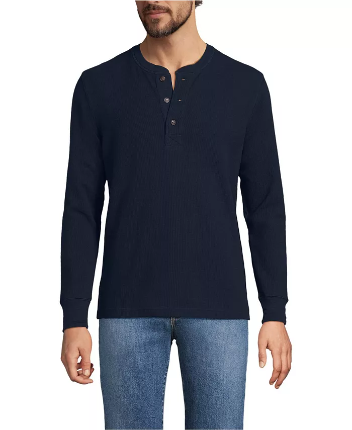 Мужская термофутболка с длинным рукавом и воротником хенли Lands' End, синий
Мужская термофутболка с длинным рукавом и воротником хенли Lands' End, синий