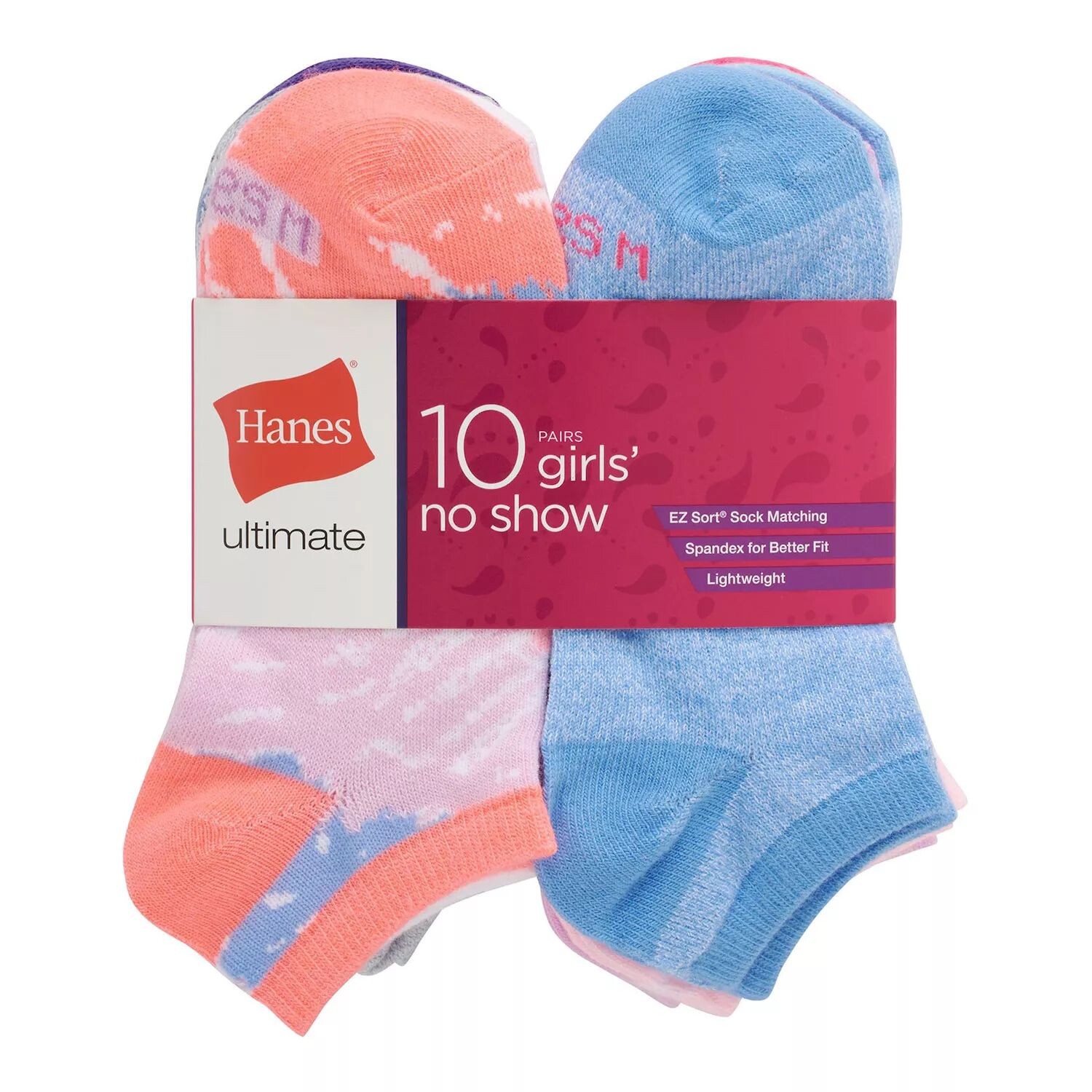 Комплект из 10 носков для неявки Hanes Ultimate для девочек Hanes
Комплект из 10 носков для неявки Hanes Ultimate для девочек Hanes