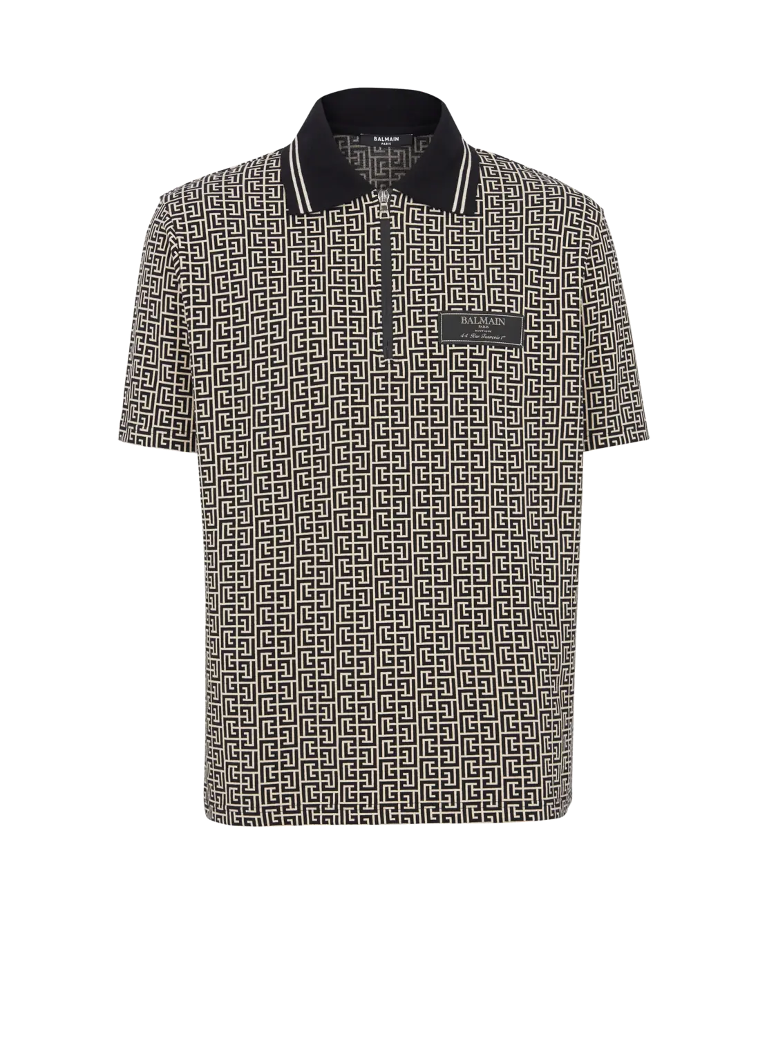 Поло с жаккардовым узором Labyrinth PB Balmain, черный
Поло с жаккардовым узором Labyrinth PB Balmain, черный