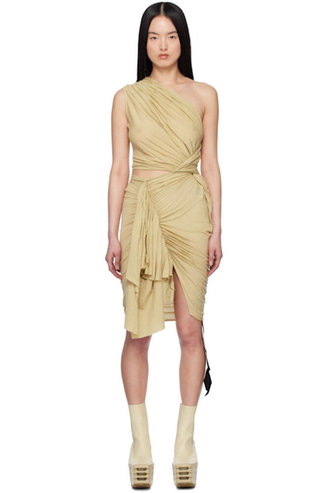 Бежевый голливудский хлопковый марлевый трикотажный туманный мини-платье Rick Owens DRKSHDW
Бежевый голливудский хлопковый марлевый трикотажный туманный мини-платье Rick Owens DRKSHDW