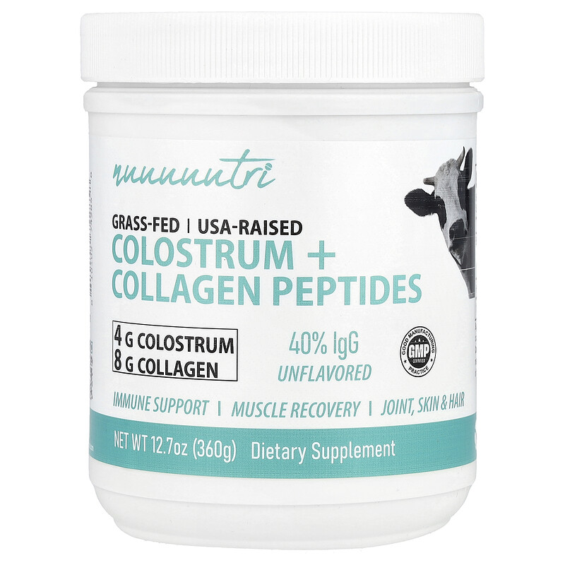 Nutri, Nutri, молозиво и пептиды коллагена, без добавок, 360 г (12,7 унции)
Nutri, Nutri, молозиво и пептиды коллагена, без добавок, 360 г (12,7 унции)