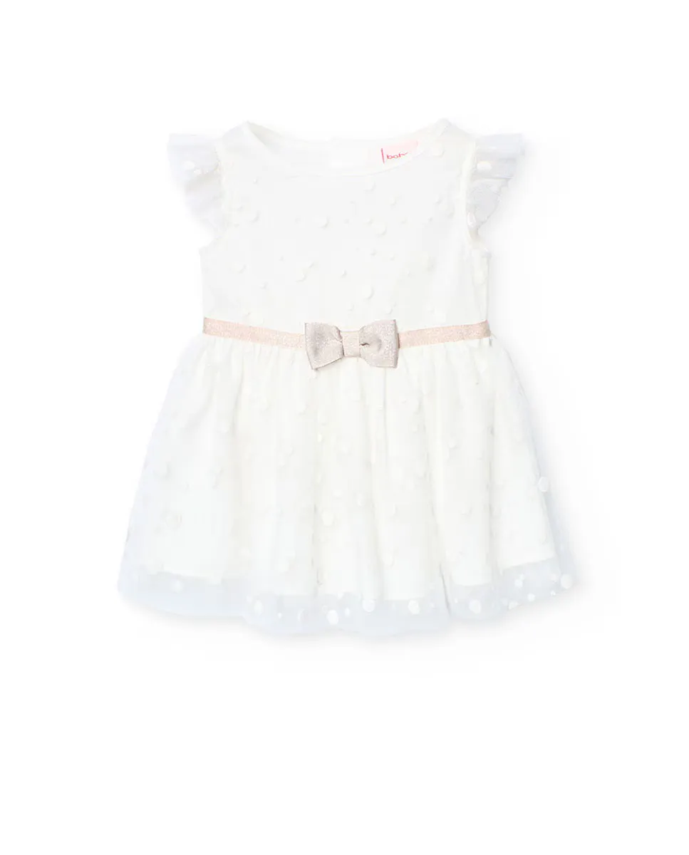 Платье из фатина для девочки в горошек и декоративным бантом Boboli, белый
Платье из фатина для девочки в горошек и декоративным бантом Boboli, белый