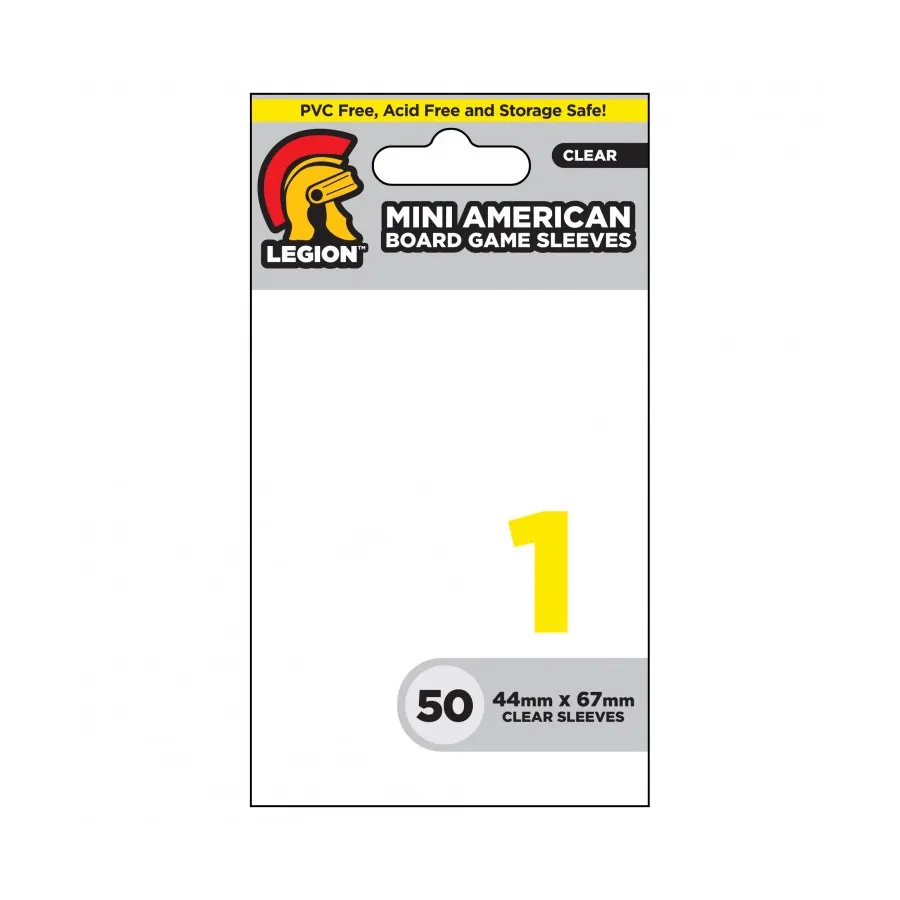 Конверты для карточек мини-американской настольной игры — прозрачные (10 упаковок по 50 шт.), Board Game Card Sleeves (Legion Events)
Конверты для карточек мини-американской настольной игры — прозрачные (10 упаковок по 50 шт.), Board Game Card Sleeves (Legion Events)