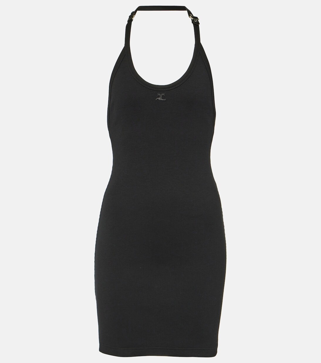 Мини-платье из хлопкового джерси рельефной вязки Courrèges, черный
Мини-платье из хлопкового джерси рельефной вязки Courrèges, черный