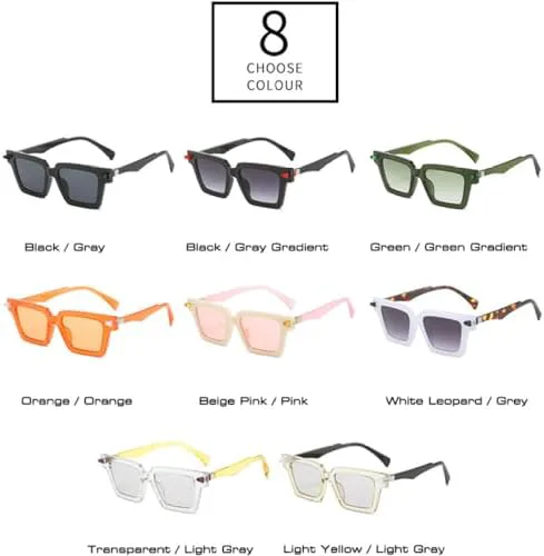 Квадратные двухцветные солнцезащитные очки для женщин в стиле ретро с заклепками, градиентные солнцезащитные очки «кошачий глаз» для мужчин MTZJH, White Leopard Grey
Квадратные двухцветные солнцезащитные очки для женщин в стиле ретро с заклепками, градиентные солнцезащитные очки «кошачий глаз» для мужчин MTZJH, White Leopard Grey