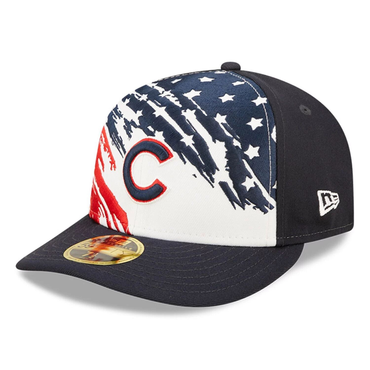 Мужская низкопрофильная шляпа New Era Navy Chicago Cubs 2022, 4 июля 59FIFTY 
Мужская низкопрофильная шляпа New Era Navy Chicago Cubs 2022, 4 июля 59FIFTY