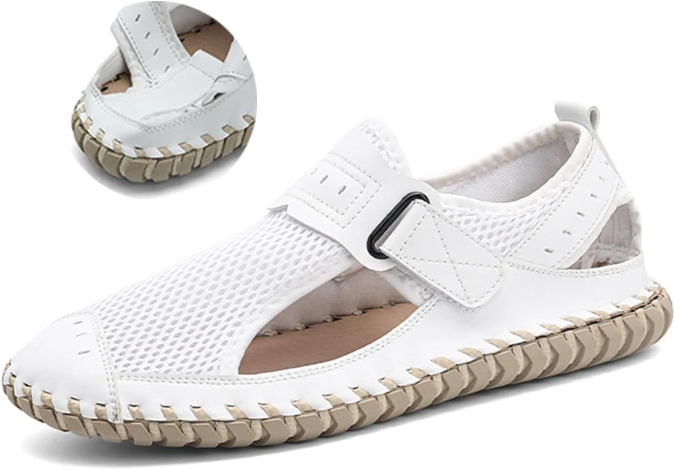 Мужские сандалии с сеткой, быстро сохнущие, противоскользящие для пляжа, удобные закрытые с носком, на липучке, для походов и водных видов спорта, для бассейна, пляжей, серфинга и прогулок по воде ETORYOOX, белый
Мужские сандалии с сеткой, быстро сохнущие, противоскользящие для пляжа, удобные закрытые с носком, на липучке, для походов и водных видов спорта, для бассейна, пляжей, серфинга и прогулок по воде ETORYOOX, белый