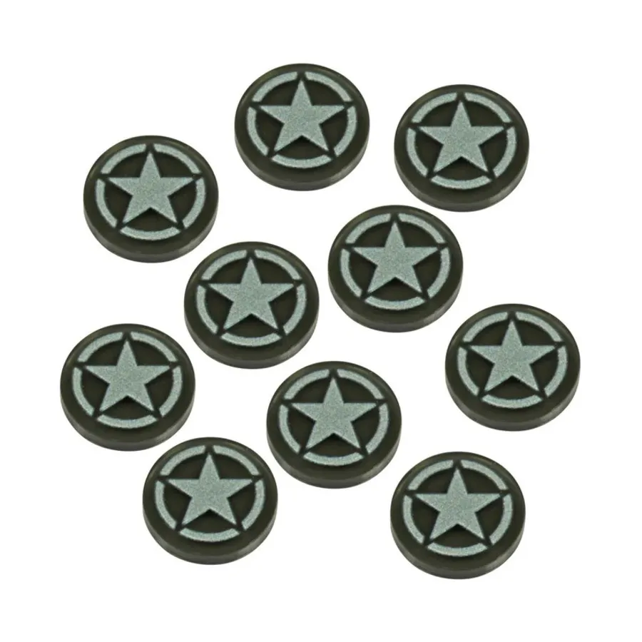 Жетоны группировок «Ночная война» времен Второй мировой войны — Звезда американской армии, Premium Printed Game Tokens
Жетоны группировок «Ночная война» времен Второй мировой войны — Звезда американской армии, Premium Printed Game Tokens