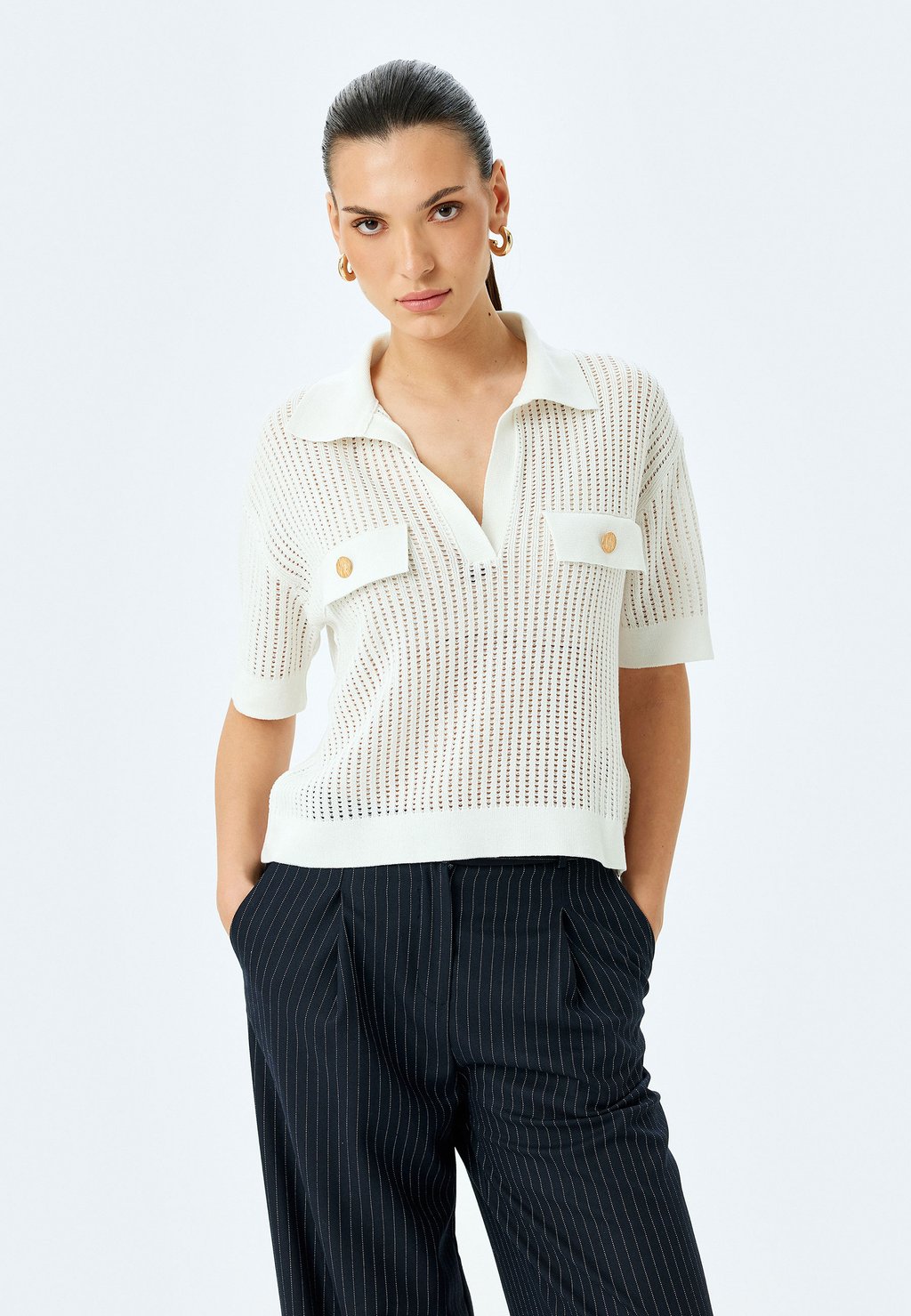 Рубашка поло Koton, бежевый
Рубашка поло Koton, бежевый