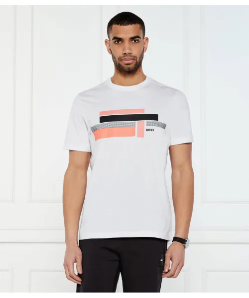 Футболка «Глэмпинг» Relaxed fit Boss Green, белый 
Футболка «Глэмпинг» Relaxed fit Boss Green, белый